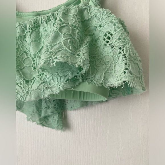 Balera Crop top. Eyelet design. Mint green color. Small - Picture 5 of 7